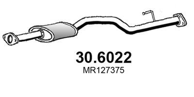 Средний глушитель выхлопных газов ASSO 30.6022 для MITSUBISHI L200