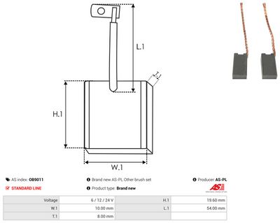 Vorschau Kohlebürste, Generator Ansicht 2