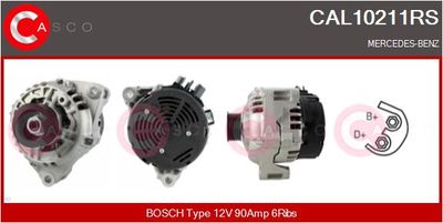 CASCO CAL10211RS Генератор  для MERCEDES-BENZ E-CLASS (W210) E 200 Kompressor (210.045)
