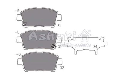 Комплект тормозных колодок, дисковый тормоз ASHUKI by Palidium 1080-8802 для TOYOTA PROBOX