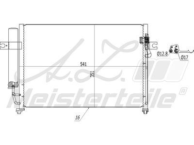 кондензатор, климатизация A.Z. Meisterteile AZMT-45-030-1380