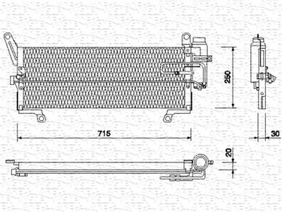 Конденсатор, кондиционер MAGNETI MARELLI 350203114000 для FIAT PUNTO