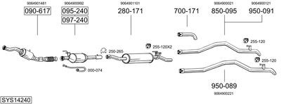 Układ wydechowy BOSAL SYS14240