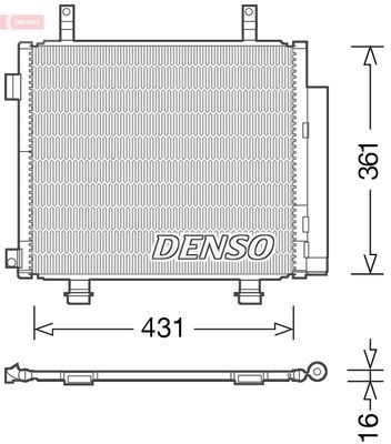 DENSO DCN47004 Радиатор кондиционера  для NISSAN PIXO (Ниссан Пиxо)