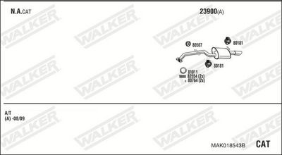 Изпускателна система WALKER MAK018543B