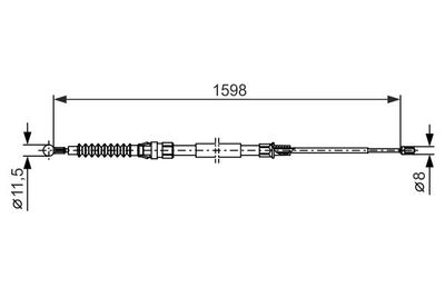 Тросик, cтояночный тормоз BOSCH 1 987 482 379 для VW JETTA