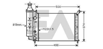 Радиатор, охлаждение двигателя EACLIMA 31R25055 для FIAT PALIO