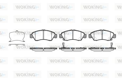 Комплект тормозных колодок, дисковый тормоз WOKING P5193.22 для HONDA INSIGHT