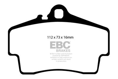 Комплект тормозных колодок, дисковый тормоз EBC Brakes DP91208 для PORSCHE 911