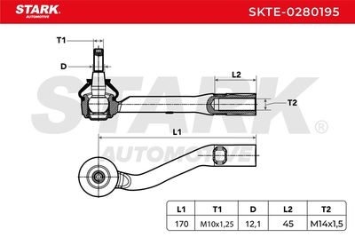 накрайник на напречна кормилна щанга STARK SKTE-0280195