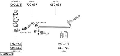 ABGASANLAGE BOSAL SYS13533