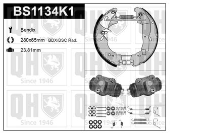 Комплект тормозных колодок QUINTON HAZELL BS1134K1 для OPEL MOVANO