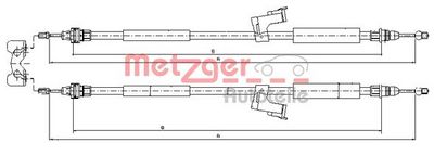 жило, ръчна спирачка METZGER AUTOTEILE 10.8225
