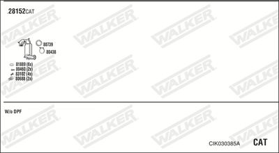 Układ wydechowy WALKER CIK030385A