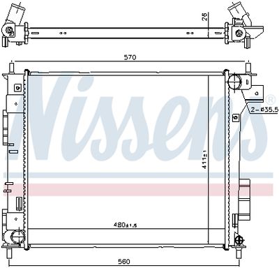 RADIATOR RACIRE MOTOR NISSENS 666204 4