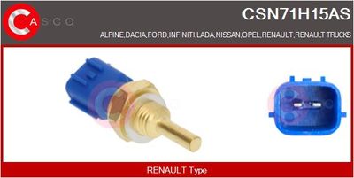 Snímač, teplota chladiva CASCO CSN71H15AS