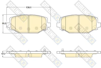 Комплект тормозных колодок, дисковый тормоз GIRLING 6119369 для LANCIA VOYAGER