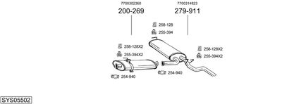 Układ wydechowy BOSAL SYS05502