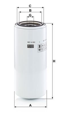 Hydraulisch filter (geschroefd) past: AGCO 9435, 9455, 9635, 9655, 9675, 9695, 9815 CASE IH 2000, 8100 MAGNUM, 8200 MAGNUM, 8100, 8200 CLAAS 440, 3000 TEREX S17E, TS14G TIMBERJACK 1270B
