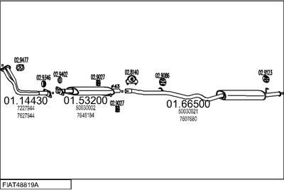 SISTEM DE ESAPAMENT MTS FIAT48819A007473
