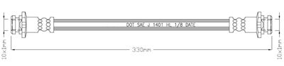 MOTAQUIP LVBH1624 Тормозной шланг  для NISSAN JUKE (F15) 1.6 DIG-T
