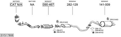 Изпускателна система BOSAL SYS17808