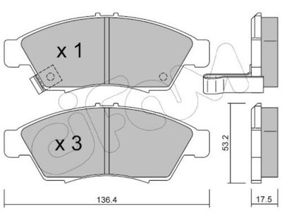 Bremsbelagsatz, Scheibenbremse