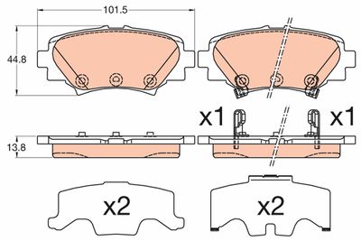 Brake Pad Set, disc brake GDB3593