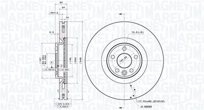Tarcza hamulcowa MAGNETI MARELLI 360406213801