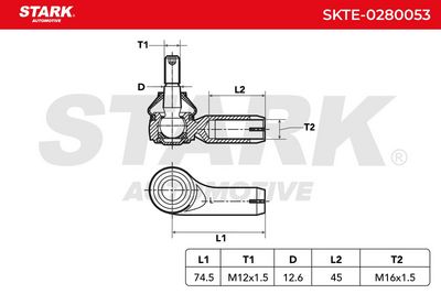 накрайник на напречна кормилна щанга STARK SKTE-0280053