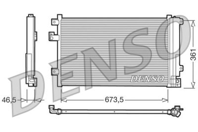 DENSO DCN09084 Радиатор кондиционера  для FIAT MULTIPLA (Фиат Мултипла)