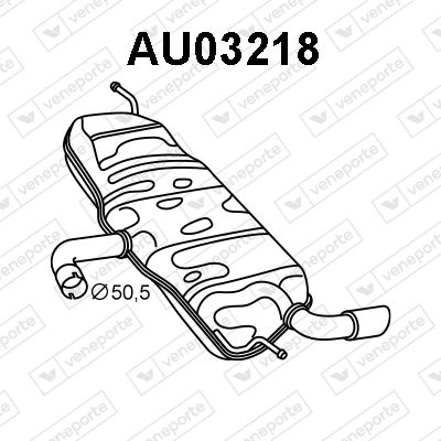 VENEPORTE AU03218 Глушитель выхлопных газов  для AUDI A3 (Ауди А3)