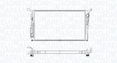 радиатор, охлаждане на двигателя MAGNETI MARELLI 350213225200