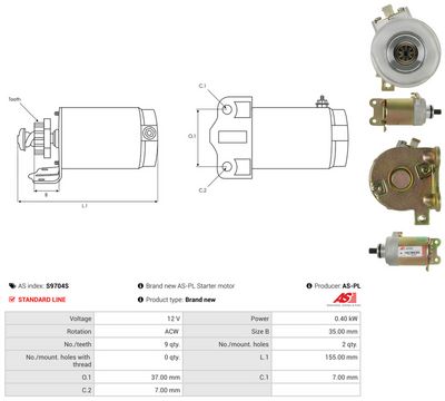 STARTER AS-PL S9704S 4