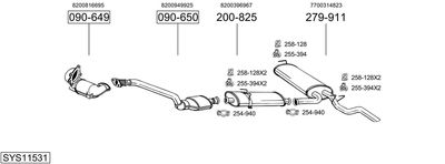 SISTEM DE ESAPAMENT BOSAL SYS11531