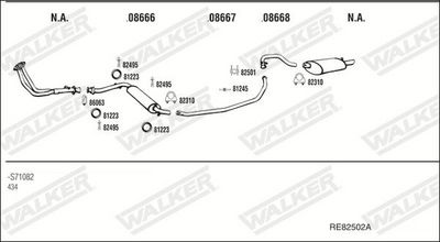 Изпускателна система WALKER RE82502A