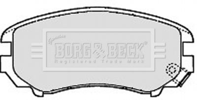 Комплект тормозных колодок, дисковый тормоз BORG & BECK BBP1884 для KIA MAGENTIS