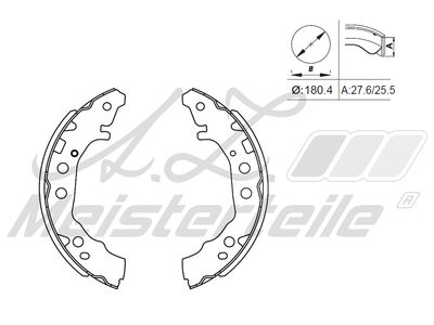 комплект спирачна челюст A.Z. Meisterteile AZMT-44-026-1461