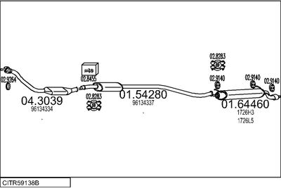 Układ wydechowy MTS CITR59138B121688