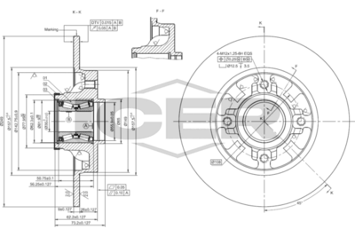 спирачен диск ICER 78BD4034-1