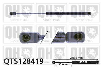 QUINTON HAZELL QTS128419 Амортизатор багажника и капота  для ALFA ROMEO 164 (Альфа-ромео 164)