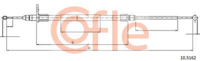 Тросик, cтояночный тормоз COFLE 92.10.5162 для LAND ROVER RANGE ROVER