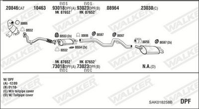 Изпускателна система WALKER SAK018258B