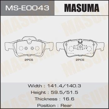 Комплект тормозных колодок MASUMA MS-E0043 для MERCEDES-BENZ GL-CLASS