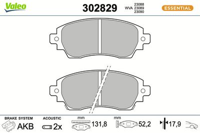 SET PLACUTE FRANA FRANA DISC VALEO 302829