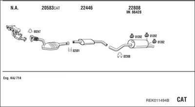 Układ wydechowy WALKER REK011494B