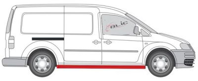 Dorpel aan autozijde Rechts ((EN) galvanised) past: VW CADDY III 4D 03.04-05.15