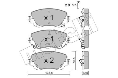 Brake Pad Set, disc brake 22-1325-0