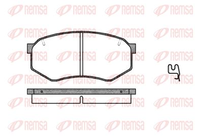 Комплект тормозных колодок, дисковый тормоз REMSA 0148.34 для MAZDA 929