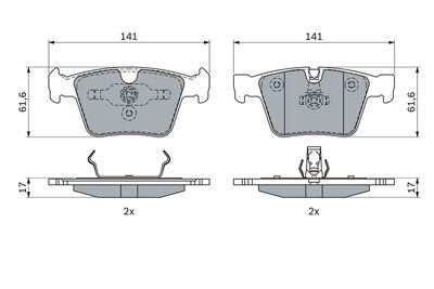 Brake Pad Set, disc brake 0 986 494 967